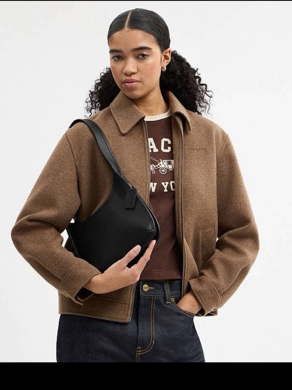 Coach Curve Zip Shoulder Bag - Picture 9 of 11